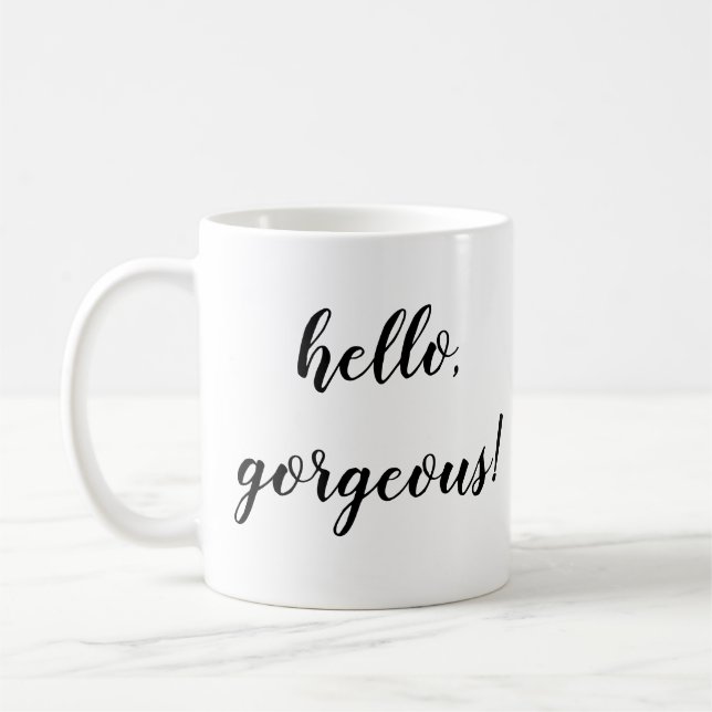 De Café hola hermosa taza (Izquierda)