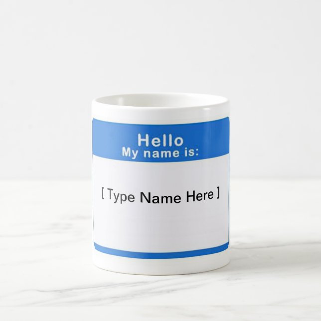 De Café Hola mi nombre es taza (Centro)