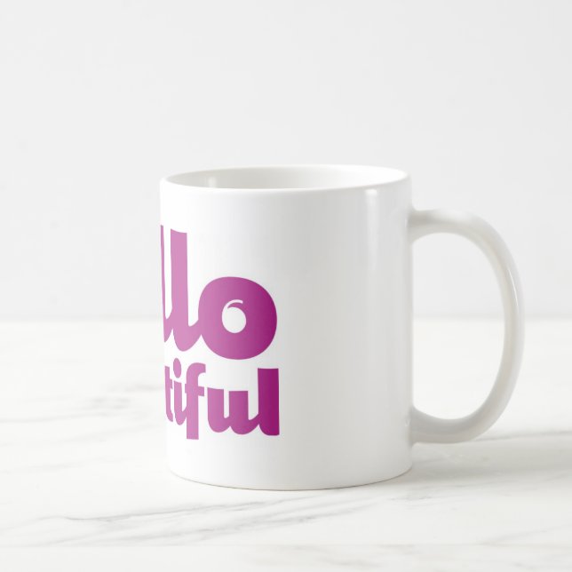 De Café Hola taza hermosa (Derecha)