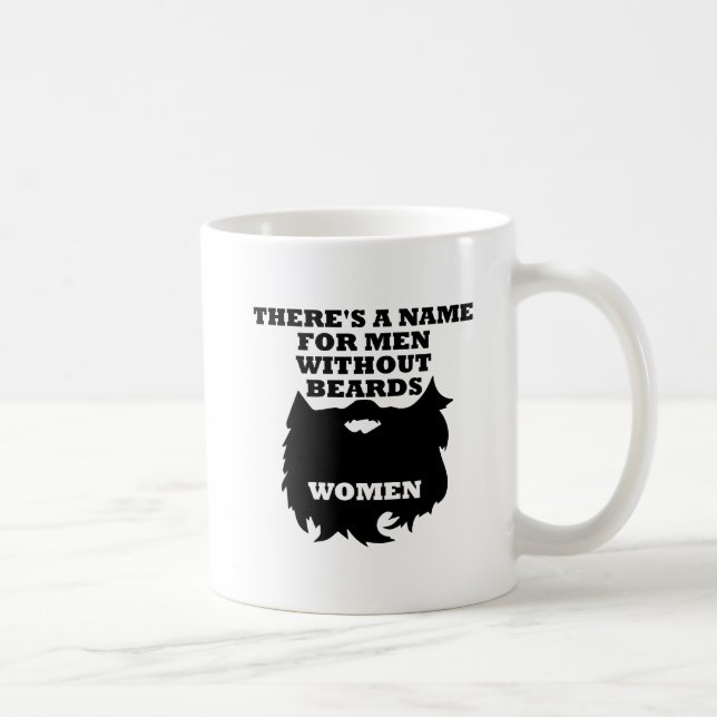 De Café Hombres sin barbas Taza divertida (Derecha)