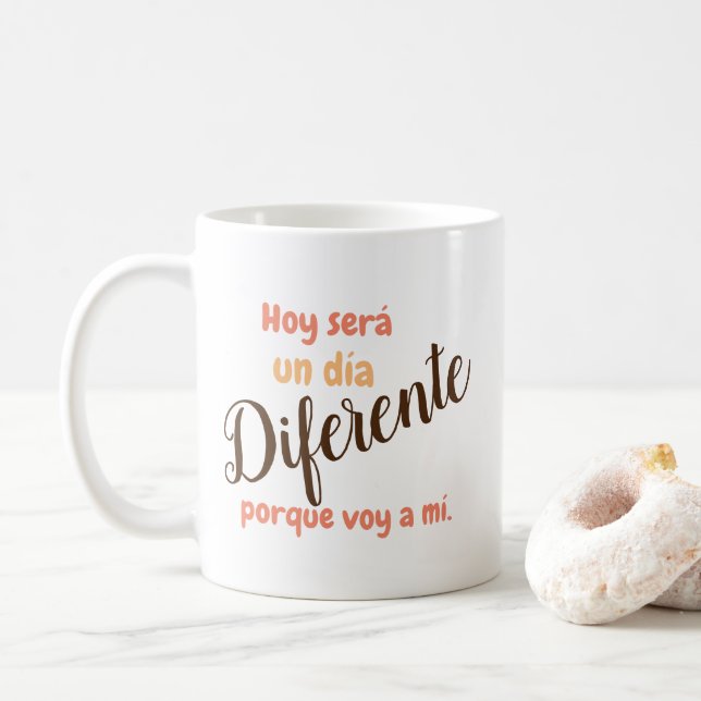 De Café Hoy será un día diferente - Taza (Con donut)
