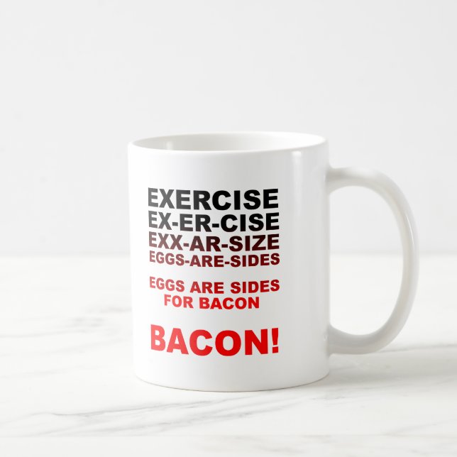 De Café Huevos Para Tocino Taza Divertida (Derecha)
