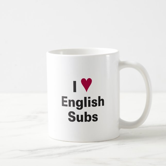 De Café I el inglés del corazón Subs la taza (Derecha)