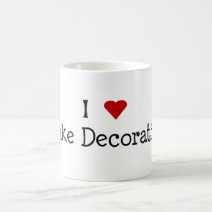De Café I torta del corazón que adorna la taza