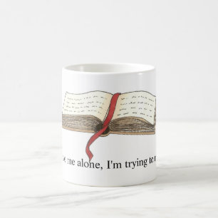 De Café "Intentando leer" la taza