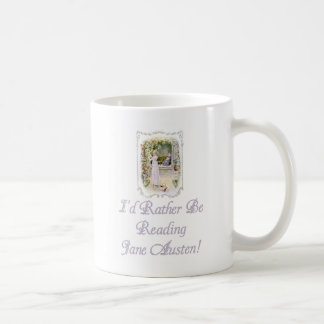 De Café ¡IRBR Jane Austen! Taza blanca clásica, 2 tamaños