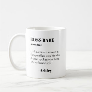 De Café Jefa Babe Mujer independiente Taza Inspiradora