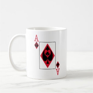 De Café Jugar a la tarjeta con la taza