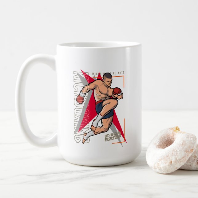 De Café Kickboxing | Taza clásica #15 (Con donut)