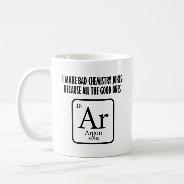 De Café La buena química bromea taza divertida del argón (Izquierda)