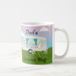 De Café La caravana del papá, blanco taza blanca clásica