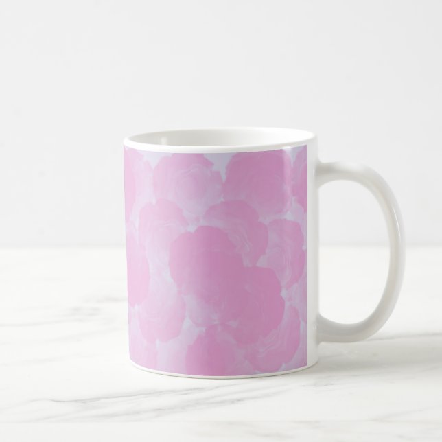 De Café La croma rosada subió florece taza (Derecha)
