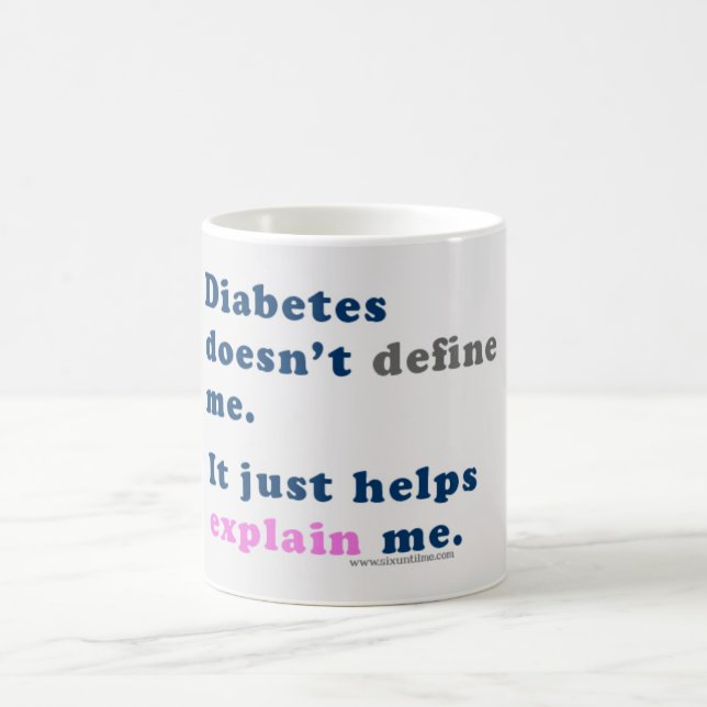 De Café La "diabetes no me define" taza (Centro)