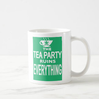 De Café la fiesta del té arruina todo taza