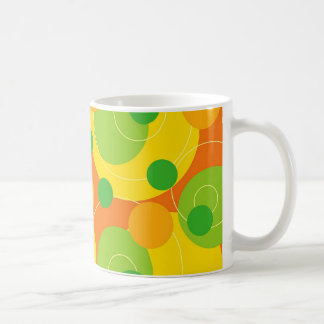 De Café La fruta cítrica retra puntea la taza enrrollada