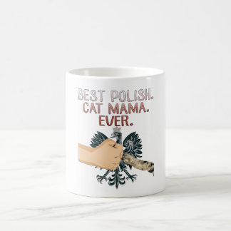 De Café La mejor mamá polaca Polonia Eagle del gato y taza
