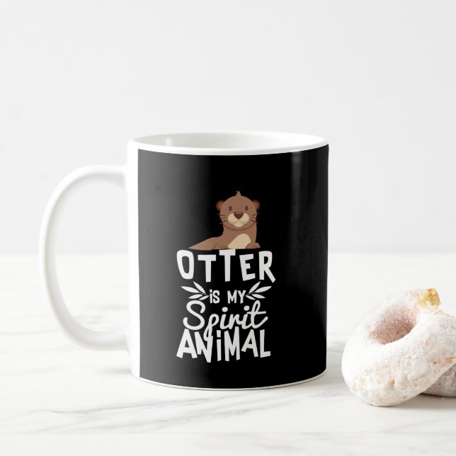 De Café La nutria linda es mi taza animal divertida animal (Con donut)