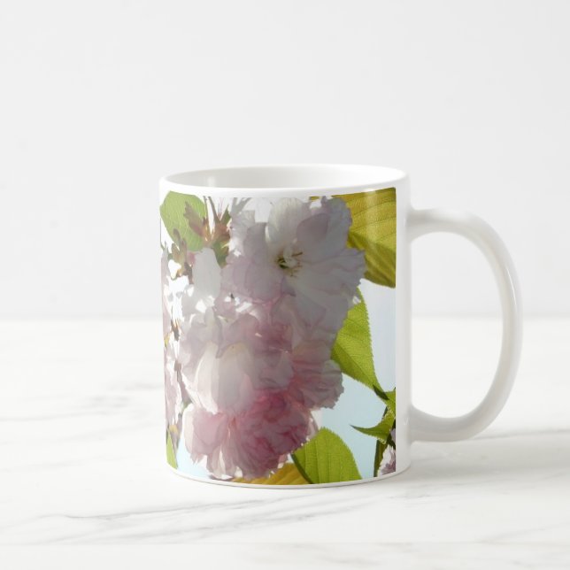 De Café La primavera rosada florece la taza (Derecha)