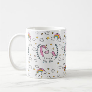 De Café La taza del arco iris del unicornio se nubla el