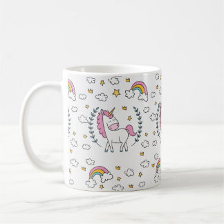 De Café La taza del arco iris del unicornio se nubla el