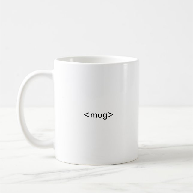 De Café La taza del codificador del HTML, <mug></mug> (Izquierda)