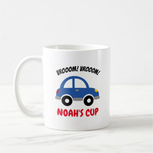 De Café La taza del niño personalizado con el coche lindo