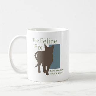 De Café La taza felina del logotipo del arreglo
