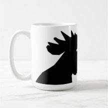 La taza negra del gallo
