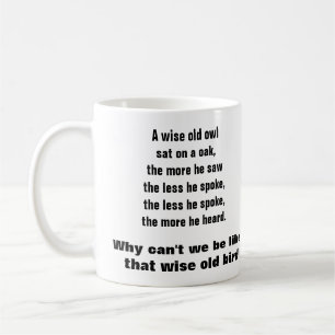 De Café La taza VIEJA SABIA del BÚHO