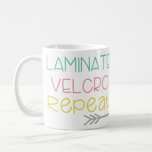 De Café Lamina. Velcro. Repetición. Taza