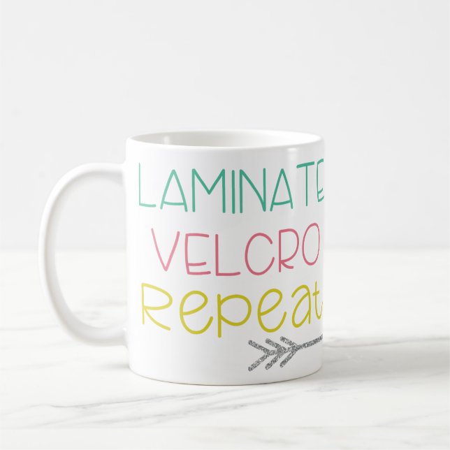 De Café Lamina. Velcro. Repetición. Taza (Izquierda)