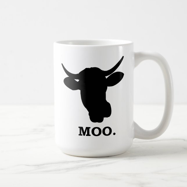 De Café Las vacas van MOO - taza 15oz (Derecha)
