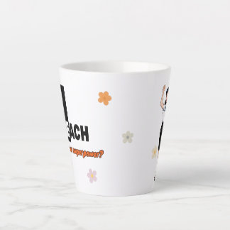 De Café Latte Enseño ¿Cuál es tu Superpoder Taza – Regalo para M