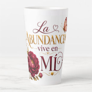 De Café Latte La Abundancia Vive en Mí Taza Espiritual Español