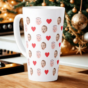 De Café Latte Mug facial, taza fotográfica Personalizado, regalo