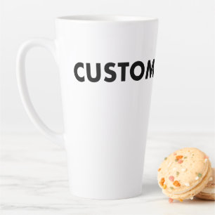 De Café Latte Plantilla en Blanco para Taza Personalizada Grande
