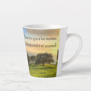 De Café Latte Salmo 121:1-2 * Taza * Alzare mis ojos