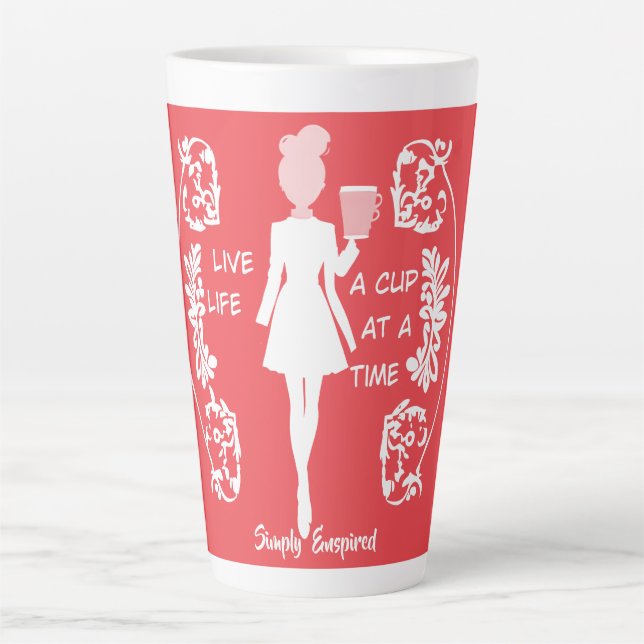 De Café Latte Simplemente Inspirado "Vive, La Vida Una Taza a la (Anverso)