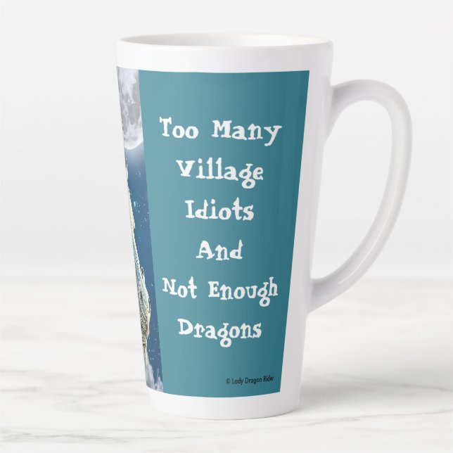De Café Latte Taza Alta Dragón Divertido (Derecha)