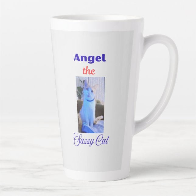 De Café Latte Taza Ángel, el Gato Sassy (Derecha)