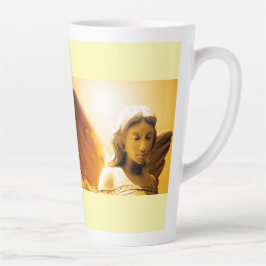 De Café Latte Taza Angel Serenity Prayer Amarillo Dorado Naranja