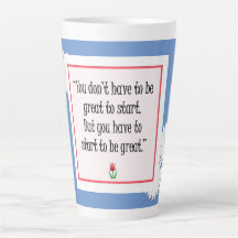 Taza Azul Motivacional - Comienza a Hacer Grandes 