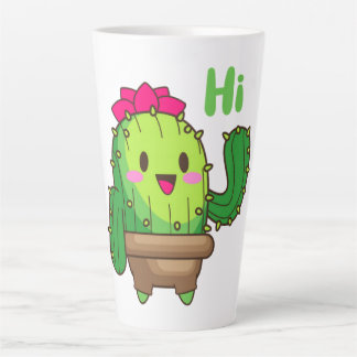 De Café Latte Taza Cactus Hola – Sonríe Mientras Bebe