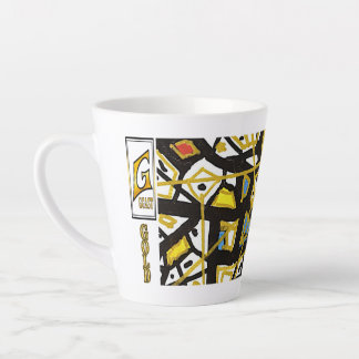 De Café Latte Taza Clásica 11 oz – Arte Abstracto en ORO por GGA