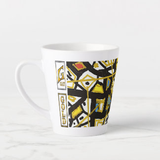 De Café Latte Taza Clásica 11 oz – Arte Abstracto en ORO por GGA