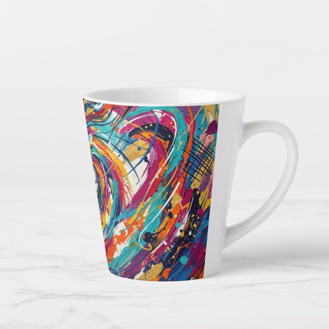 De Café Latte Taza con estilo en cada sorbo (Derecha)
