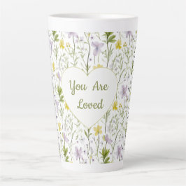 De Café Latte Taza Corazón Floral Eres Amado