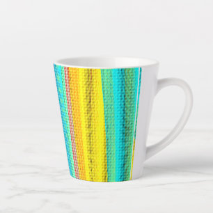 De Café Latte Taza decorada con color neón
