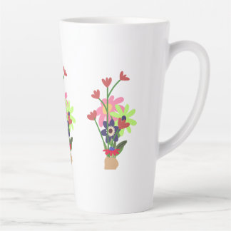 De Café Latte taza floral