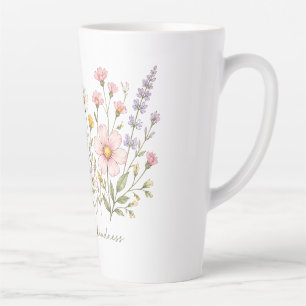 De Café Latte Taza Floral Bloom With Kindness